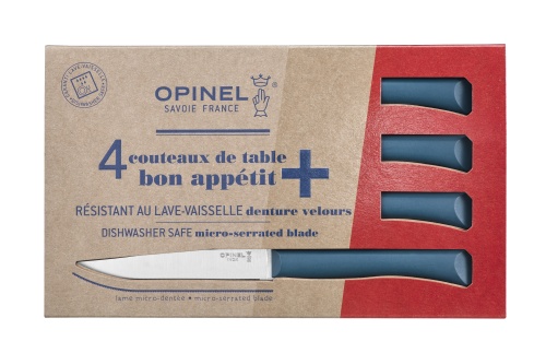Набор столовых ножей Opinel, полимерная ручка, нерж, сталь, кор. синий. 002198 фото 2